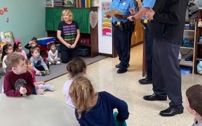 Officers Speak to Children about Parade Safety