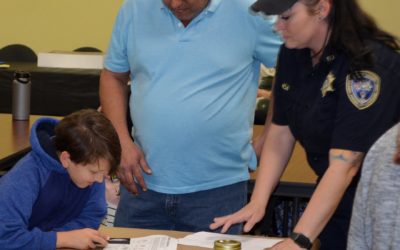 Crime Scene Officers Present Lesson for Cub Scouts